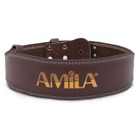 Ζώνη Άρσης Βαρών AMILA Δερμάτινη Καφέ C Quality S 94911