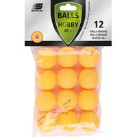 Μπαλάκια Ping Pong Sunflex Hobby PVC 12 Τεμάχια Πορτοκαλί 97261