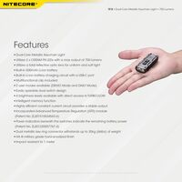 ΦΑΚΟΣ LED NITECORE TIP SE, Μπρελοκ, Rechargeable, GREY