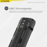ΦΑΚΟΣ LED NITECORE TIP SE, Μπρελοκ, Rechargeable, GREY