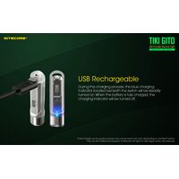 ΦΑΚΟΣ LED NITECORE TIKI GITD, Glow-In-The-Dark, USB-C, 300 lumens