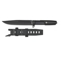 ΜΑΧΑΙΡΙ Albainox Tactical black knife. Rubber handle. ABS, 32874