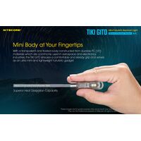 ΦΑΚΟΣ LED NITECORE TIKI GITD Blue, Glow-In-The-Dark, USB-C, 300 lumens