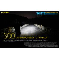 ΦΑΚΟΣ LED NITECORE TIKI GITD Blue, Glow-In-The-Dark, USB-C, 300 lumens