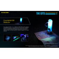 ΦΑΚΟΣ LED NITECORE TIKI GITD Blue, Glow-In-The-Dark, USB-C, 300 lumens