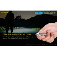 ΦΑΚΟΣ LED NITECORE TIKI GITD Blue, Glow-In-The-Dark, USB-C, 300 lumens