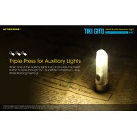 ΦΑΚΟΣ LED NITECORE TIKI GITD Blue, Glow-In-The-Dark, USB-C, 300 lumens