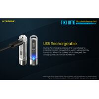 ΦΑΚΟΣ LED NITECORE TIKI GITD Blue, Glow-In-The-Dark, USB-C, 300 lumens