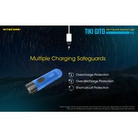 ΦΑΚΟΣ LED NITECORE TIKI GITD Blue, Glow-In-The-Dark, USB-C, 300 lumens