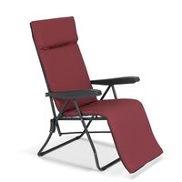 Πολυθρόνα 6 Θέσεων Μαύρου Σκελετού Μπορντώ Μαξιλάρι 15643