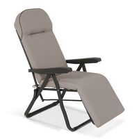 Πολυθρόνα 6 Θέσεων Μαύρου Σκελετού Taupe Tortora Μαξιλάρι 15644