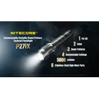 ΦΑΚΟΣ LED NITECORE PRECISE P27ix, Tactical Lumin Sield, Strobe ready, 5000lm