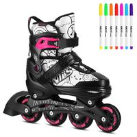 Αυξ/να NH10907 Inline Skates NILS EXTREME ΣΕΤ 4 σε 1 με Αντικ/σιμη Λεπίδα Πάγου Ροζ - Medium (35-38)