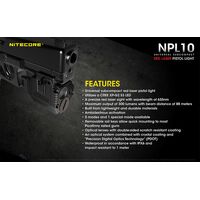 ΦΑΚΟΣ LED NITECORE NPL10, Set με μπαταρια CR2