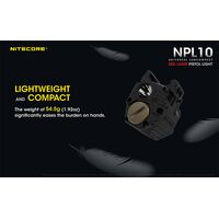 ΦΑΚΟΣ LED NITECORE NPL10, Set με μπαταρια CR2