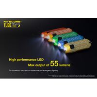 ΦΑΚΟΣ LED NITECORE TUBE, BLACK, V2.0, 55lumens