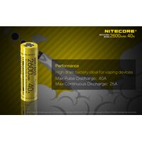 ΜΠΑΤΑΡΙΑ NITECORE IMR18650 2600mah 40A FlatTop