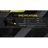 ΜΠΑΤΑΡΙΑ NITECORE for Nikon EN-EL15b, 7.2V , 2040mAh, 14.6Wh