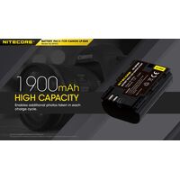 ΜΠΑΤΑΡΙΑ NITECORE for Canon LP-E6N, 7.2V , 1900mAh, 13.6Wh