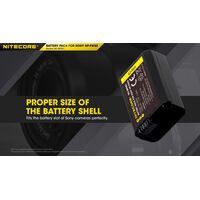 ΜΠΑΤΑΡΙΑ NITECORE for SONY NP-FW50, 7.4V , 1030mAh, 7.6Wh