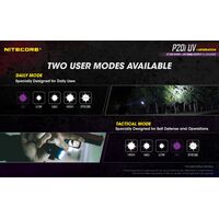 ΦΑΚΟΣ LED NITECORE PRECISE P20I UV, Tactical, Strobe Ready