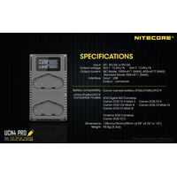 ΦΟΡΤΙΣΤΗΣ NITECORE UCN4 PRO για CANON LP-E4, LP-E4N, LP-E19