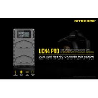 ΦΟΡΤΙΣΤΗΣ NITECORE UCN4 PRO για CANON LP-E4, LP-E4N, LP-E19