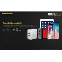 ΤΡΟΦΟΔΟΤΙΚΟ USB, NITECORE UA42Q Quick charge 3.0