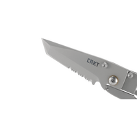 CRKT K.I.S.S. SILVER W/TRIPLE POINT SERRATIONS