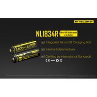 ΜΠΑΤΑΡΙΑ NITECORE 18650 / 3400mAh/USB-C