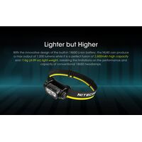 ΦΑΚΟΣ LED NITECORE HEADLAMP NU40, 1000Lm