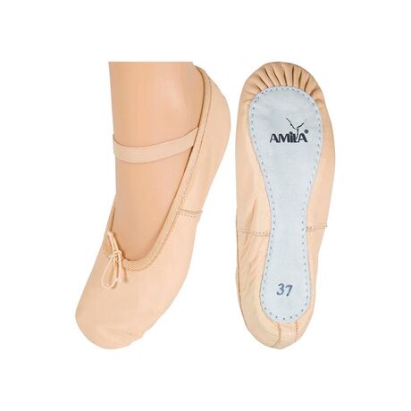 Παπούτσια Μπαλέτου Δερμάτινα Μπεζ, Νο34 48279