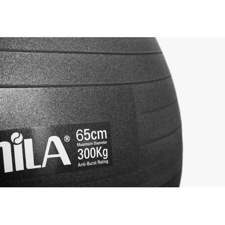 Μπάλα Γυμναστικής AMILA GYMBALL 65cm Μαύρη Bulk 48414