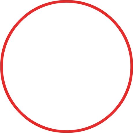 Χούλα-Χουπ HQ 60cm - Φ19mm - 230gr, Κόκκινο 98803