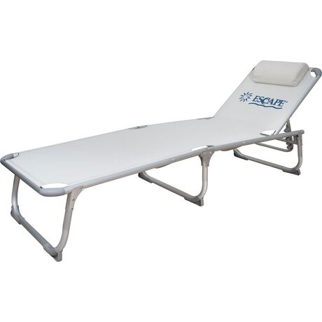 Ξαπλώστρα Τρίσπαστη Παραλίας ESCAPE Άσπρη/Γκρι 15562 Ξαπλώστρα Τρίσπαστη Παραλίας ESCAPE Άσπρη/Γκρι 15562