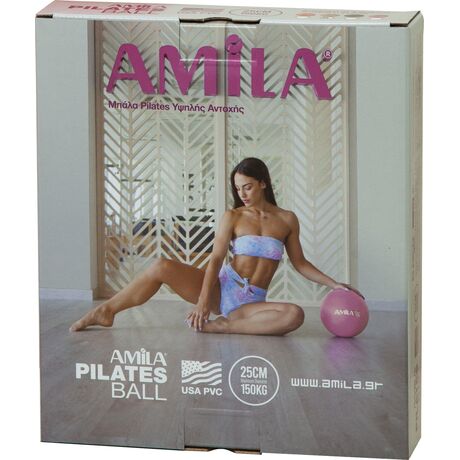 Μπάλα Γυμναστικής AMILA Pilates Ball 25cm Μαύρη 95816