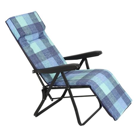 Πολυθρόνα 6 Θέσεων Μαύρου Σκελετού Μπλε Καρό Μαξιλάρι 15746 Πολυθρόνα 6 Θέσεων Μαύρου Σκελετού Μπλε Καρό Μαξιλάρι 15746