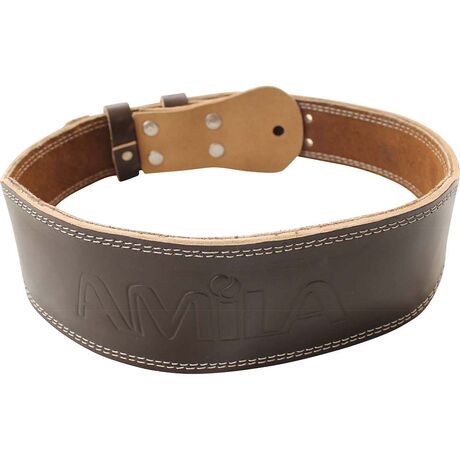 Ζώνη Άρσης Βαρών AMILA Δερμάτινη Καφέ A Quality M 94902