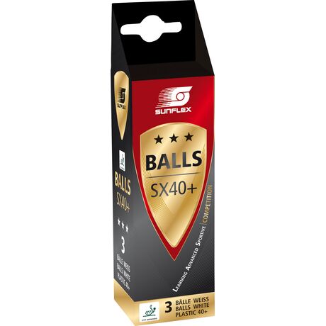 Μπαλάκια Ping Pong Sunflex SX40+ Competition PVC 3 Τεμάχια 97253 Μπαλάκια Ping Pong Sunflex SX40+ Competition PVC 3 Τεμάχια 97253