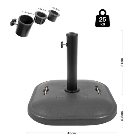 Βάση Ομπρέλας Τετράγωνη Τσιμεντένια 25Kg 12281 Βάση Ομπρέλας Τετράγωνη Τσιμεντένια 25Kg 12281