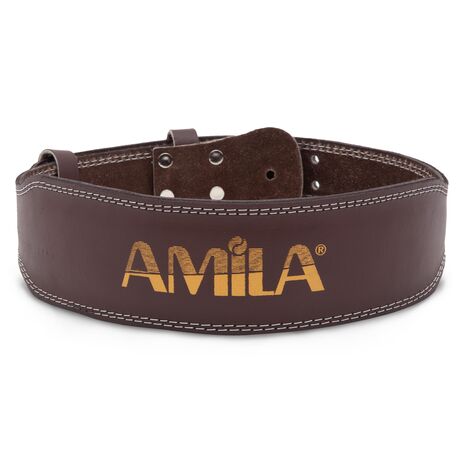 Ζώνη Άρσης Βαρών AMILA Δερμάτινη Καφέ C Quality M 94912