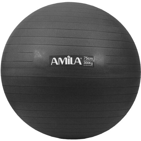 Μπάλα Γυμναστικής AMILA GYMBALL 75cm Μαύρη 95865 Μπάλα Γυμναστικής AMILA GYMBALL 75cm Μαύρη 95865