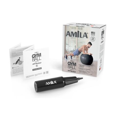 Μπάλα Γυμναστικής AMILA GYMBALL 75cm Μαύρη 95865 Μπάλα Γυμναστικής AMILA GYMBALL 75cm Μαύρη 95865