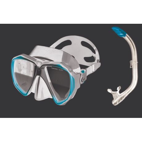 fortis ΣΕΤ ΜΑΣΚΑ & ΑΝΑΠΝΕΥΣΤΗΡΑΣ PVC ΔΙΧΡΩΜΟ(ΜΑΥΡΟ-ΚΟΚΚΙΝΟ)