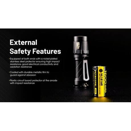 ΜΠΑΤΑΡΙΑ NITECORE NL1816R, 1600ma