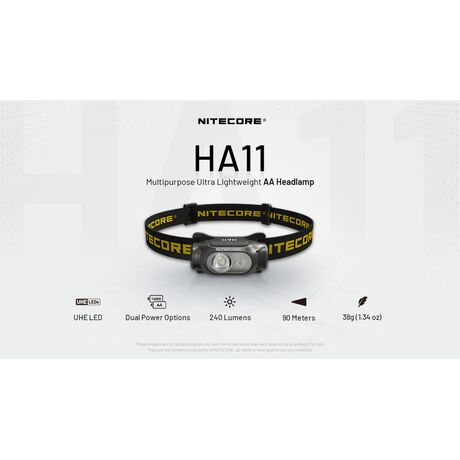 ΦΑΚΟΣ LED NITECORE HEADLAMP HA11 με ιμάντα