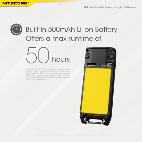 ΦΑΚΟΣ LED NITECORE TIP SE, Μπρελοκ, Rechargeable, Black