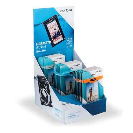 HERMETIC DISPLAY MEDI 18 PCS (6 TRANSP 6 PETROL 6 ORANGE).