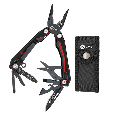 ΠΟΛΥΕΡΓΑΛΕΙΟ K25, G10 red/black pliers, 7Cr17Mov, 10 εργαλεια ΠΟΛΥΕΡΓΑΛΕΙΟ K25, G10 red/black pliers, 7Cr17Mov, 10 εργαλεια