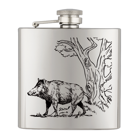 ΥΔΡΟΔΟΧΕΙΟ - ΦΛΑΣΚΙ Barbaric stainless hip flask. 6 Oz-ΑΓΡΙΟΓΟΥΡΟΥΝΟ, 40122GR293